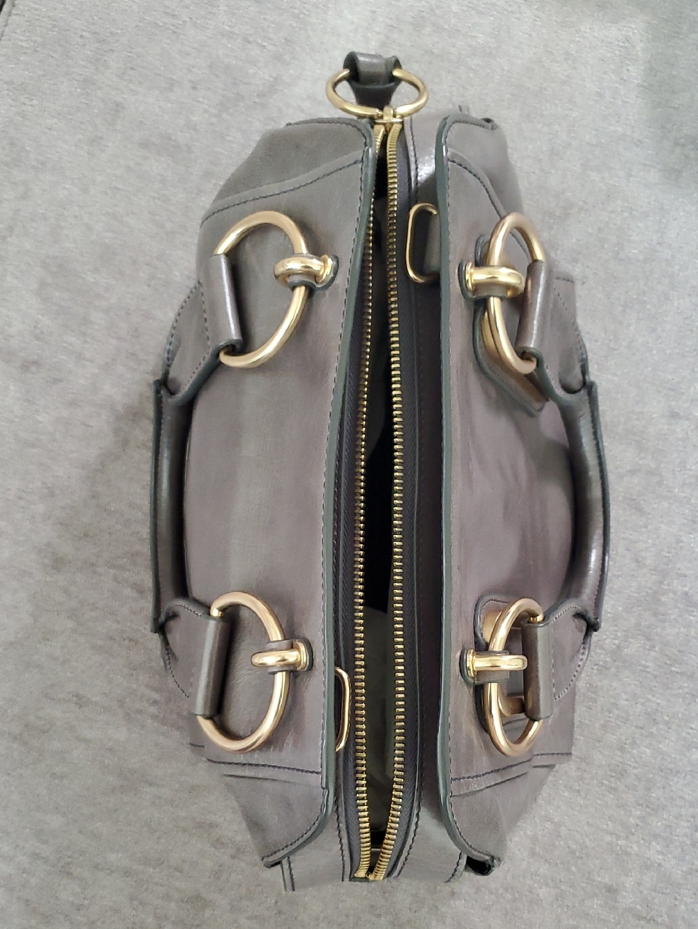 EUC See By Chloe Leather Satchel In Gray With Gold Hardware - Picture 6 of 16